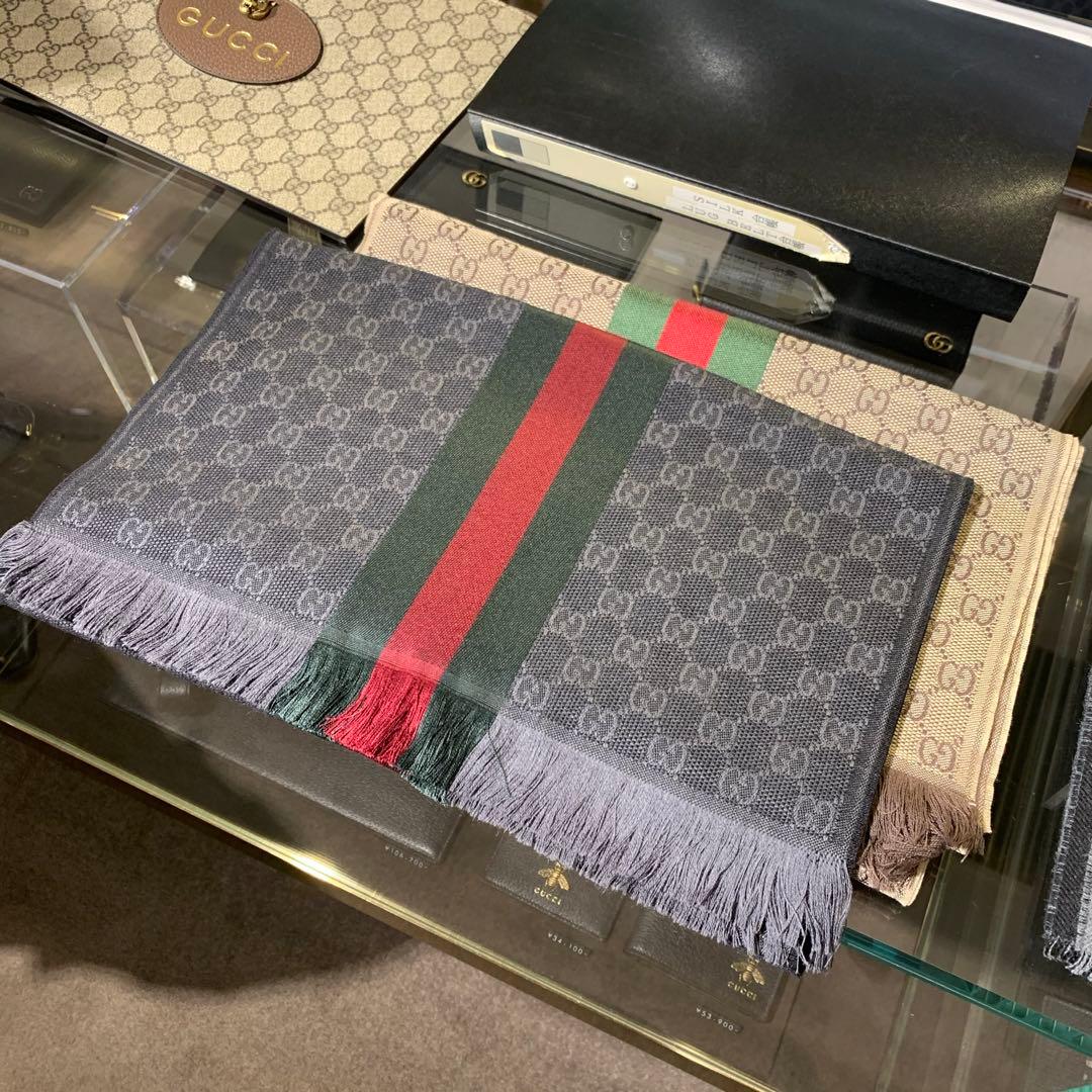 2026年新品✨GUCCIシェリーラインマフラー✨箱紙袋セット❗️グッチマフラー