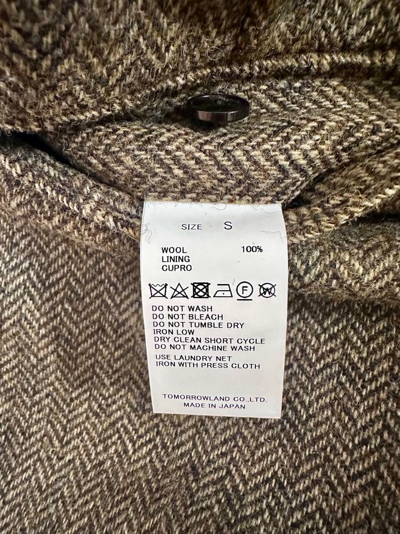 TOMORROWLAND シェットランド　ツイード　2プリーツ　トラウザーズ