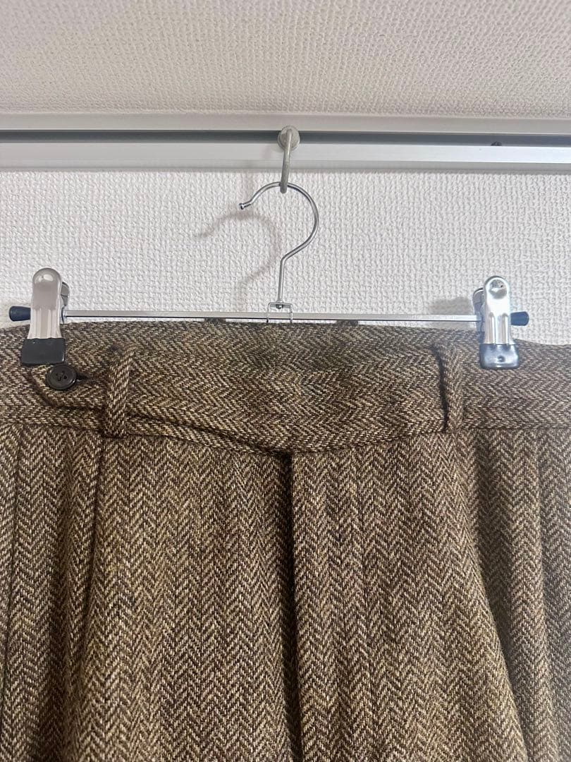 TOMORROWLAND シェットランド　ツイード　2プリーツ　トラウザーズ