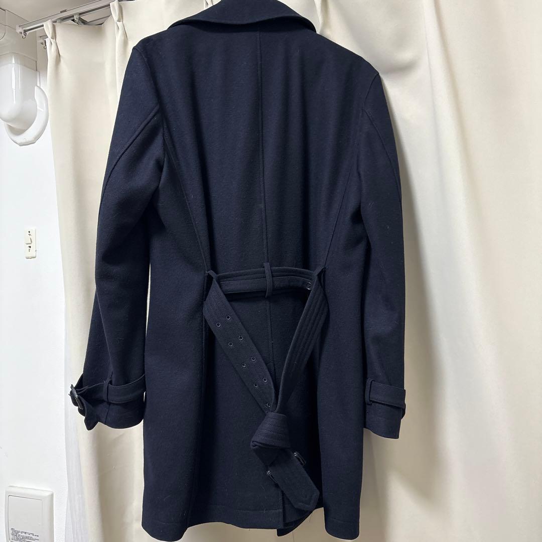 ポールスミス ウールコート カシミヤ混 ネイビー