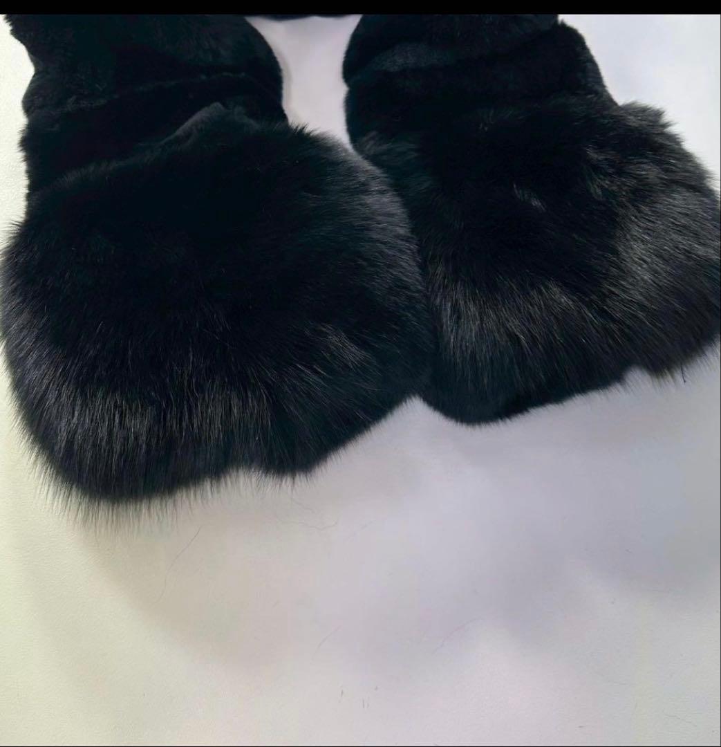 ヒ*ロ様 GRACE Class ラビット×フォックス ファーコート 黒　ビジュ