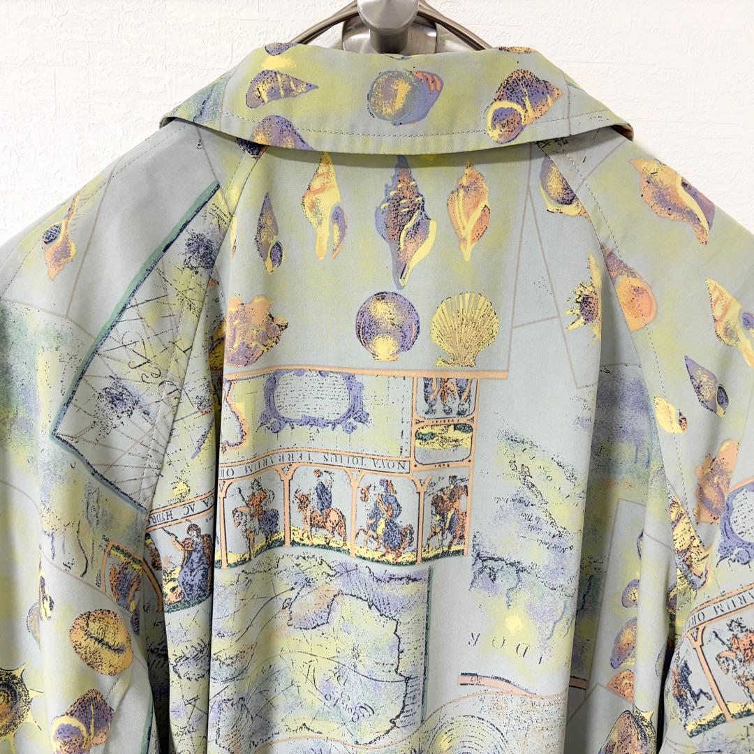 80’s Burberrys シャツブルゾン 貝殻 地図 レア
