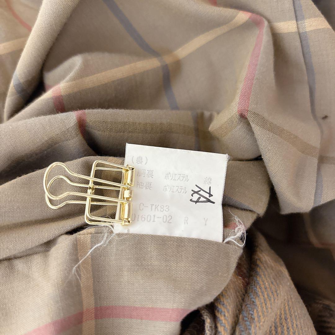 バーバリー　ステンカラーコート　トレンチコート　ノバチェック　ライナー付き　M