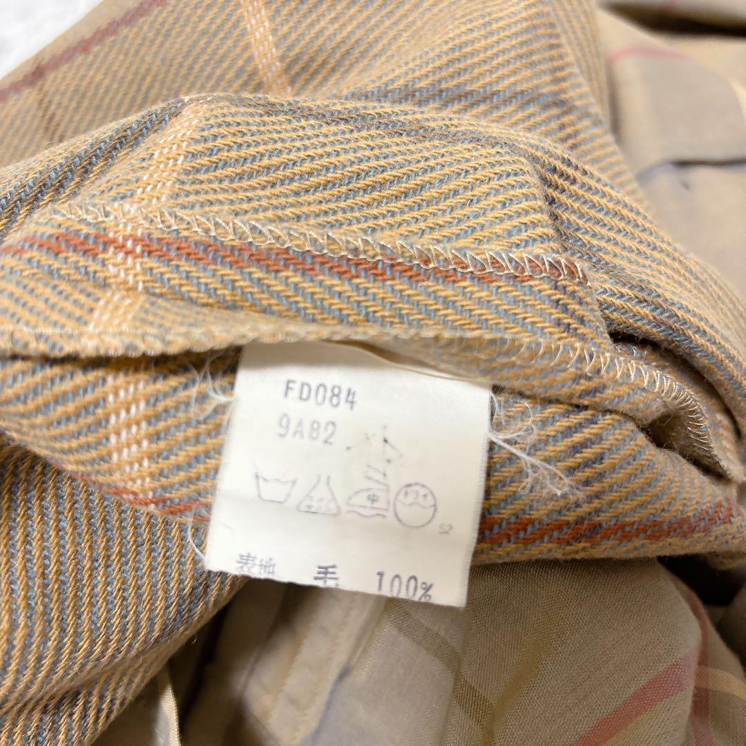 バーバリー　ステンカラーコート　トレンチコート　ノバチェック　ライナー付き　M