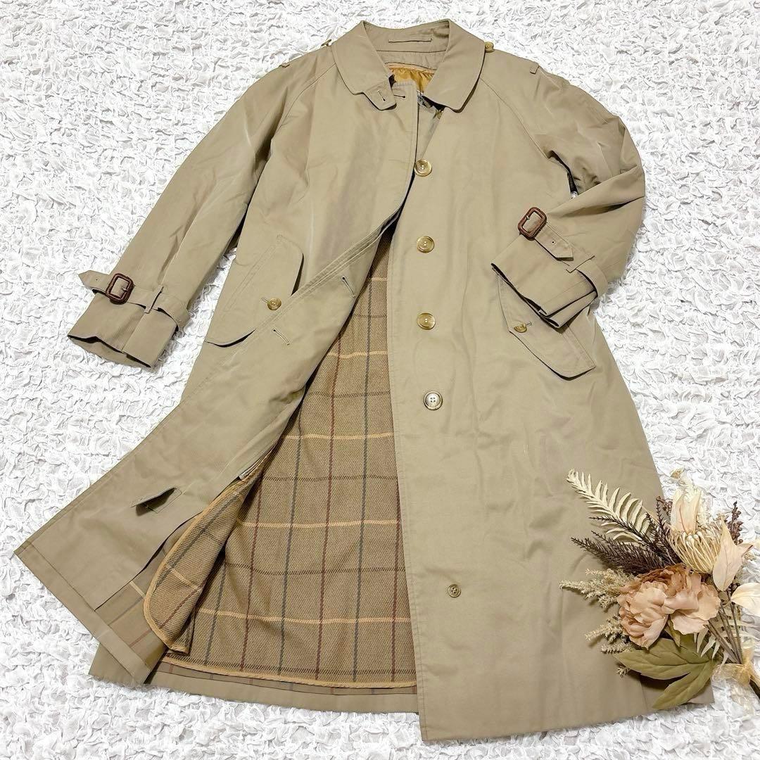 バーバリー　ステンカラーコート　トレンチコート　ノバチェック　ライナー付き　M