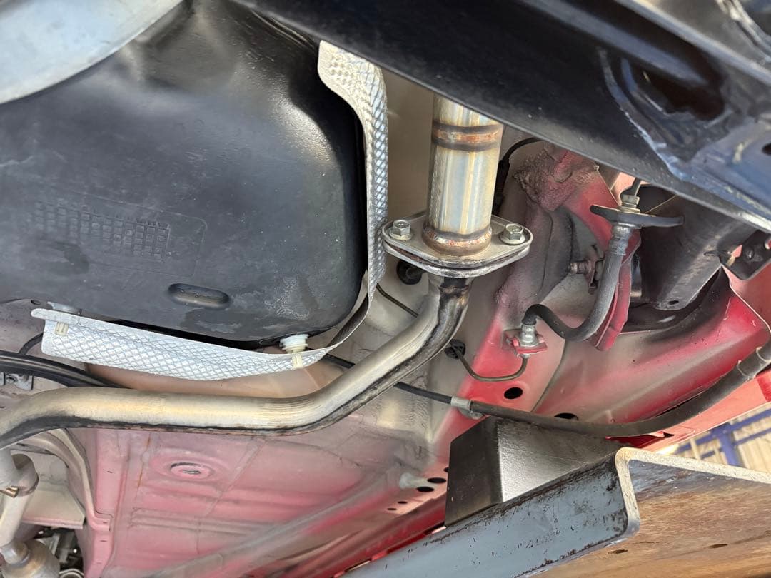 ステンレス製 ワンオフ砲弾型マフラー スズキ HA36S アルトワークス 中古