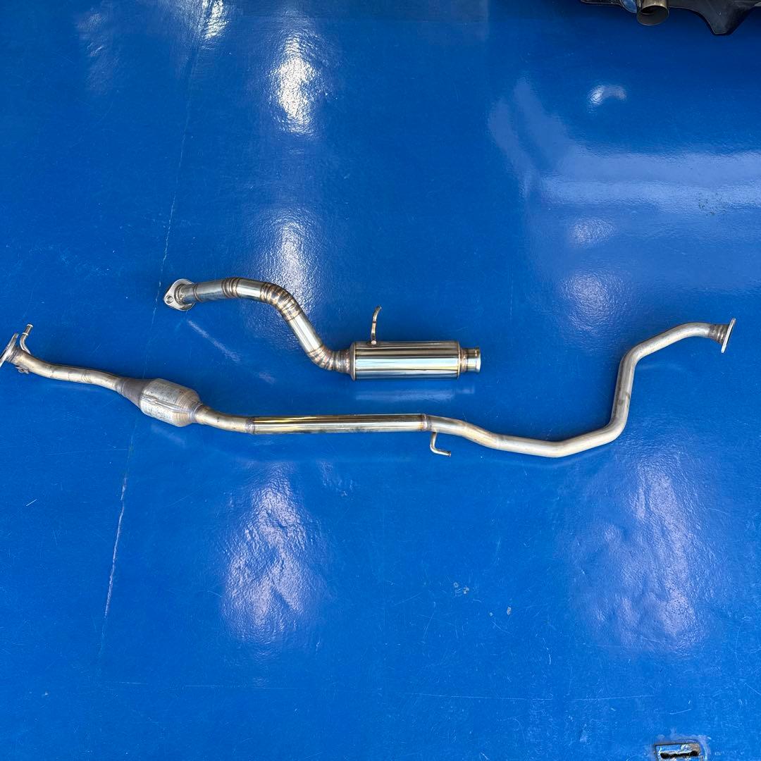 ステンレス製 ワンオフ砲弾型マフラー スズキ HA36S アルトワークス 中古