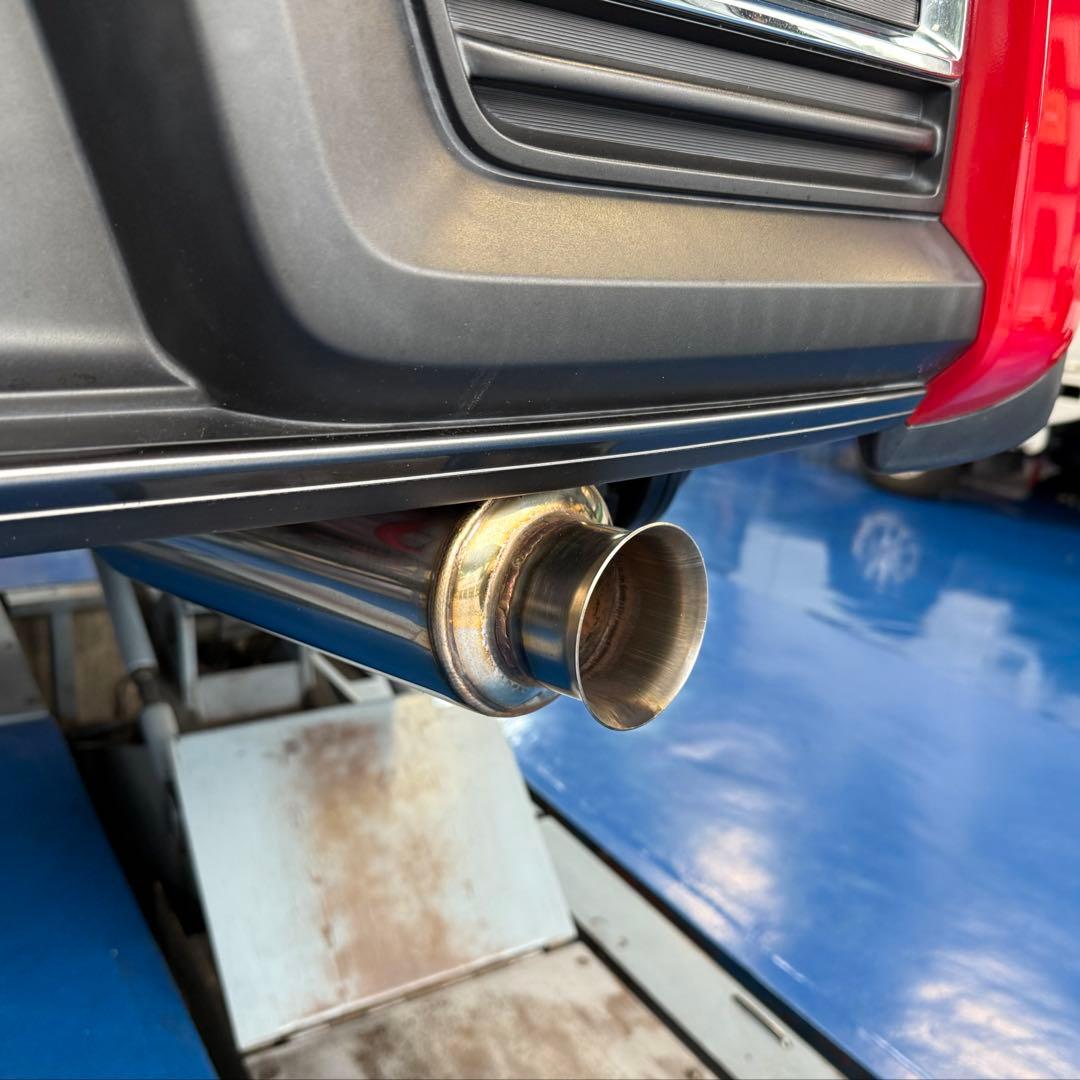 ステンレス製 ワンオフ砲弾型マフラー スズキ HA36S アルトワークス 中古