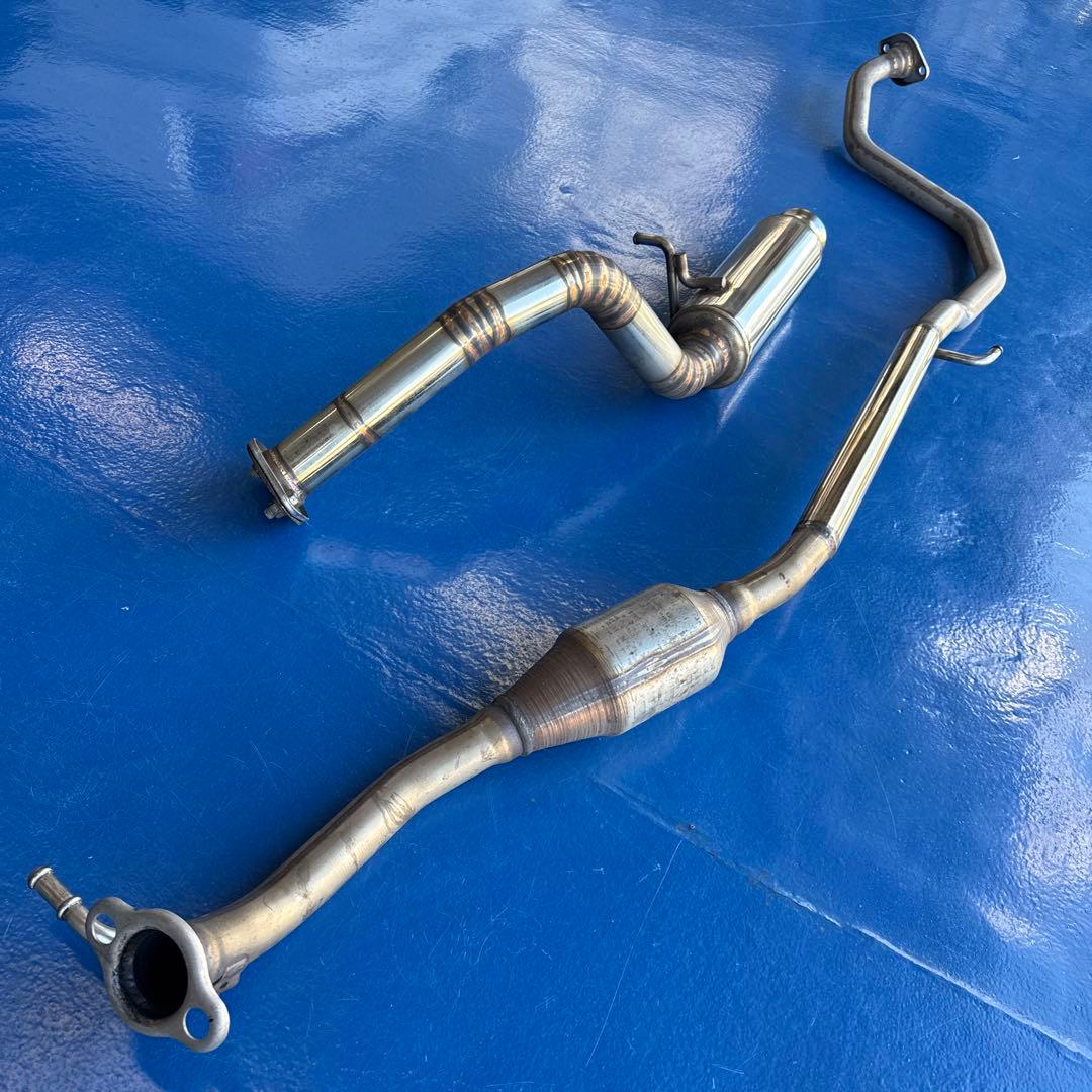 ステンレス製 ワンオフ砲弾型マフラー スズキ HA36S アルトワークス 中古