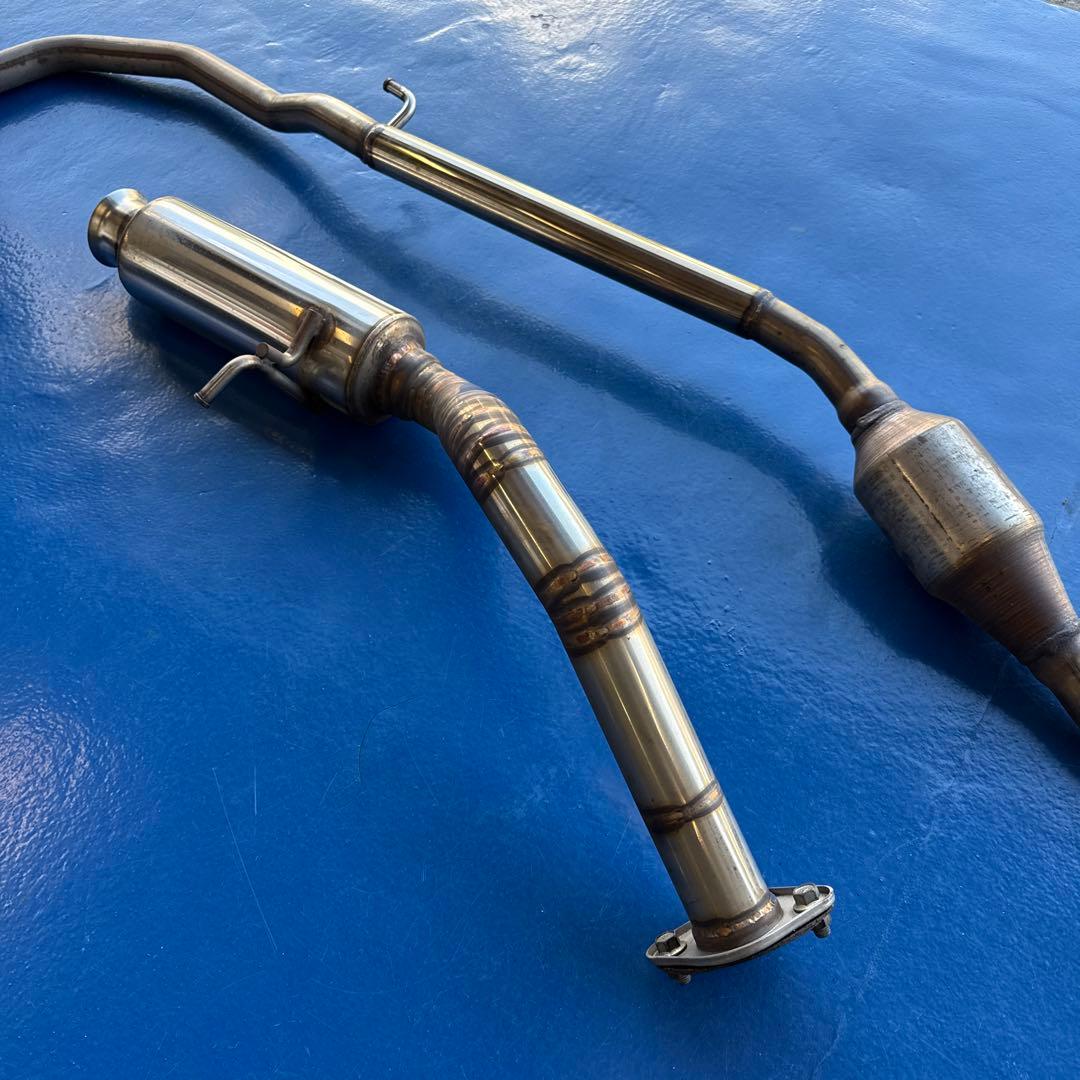 ステンレス製 ワンオフ砲弾型マフラー スズキ HA36S アルトワークス 中古