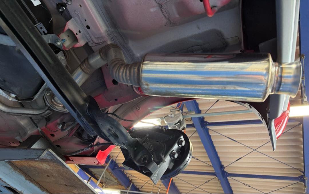 ステンレス製 ワンオフ砲弾型マフラー スズキ HA36S アルトワークス 中古