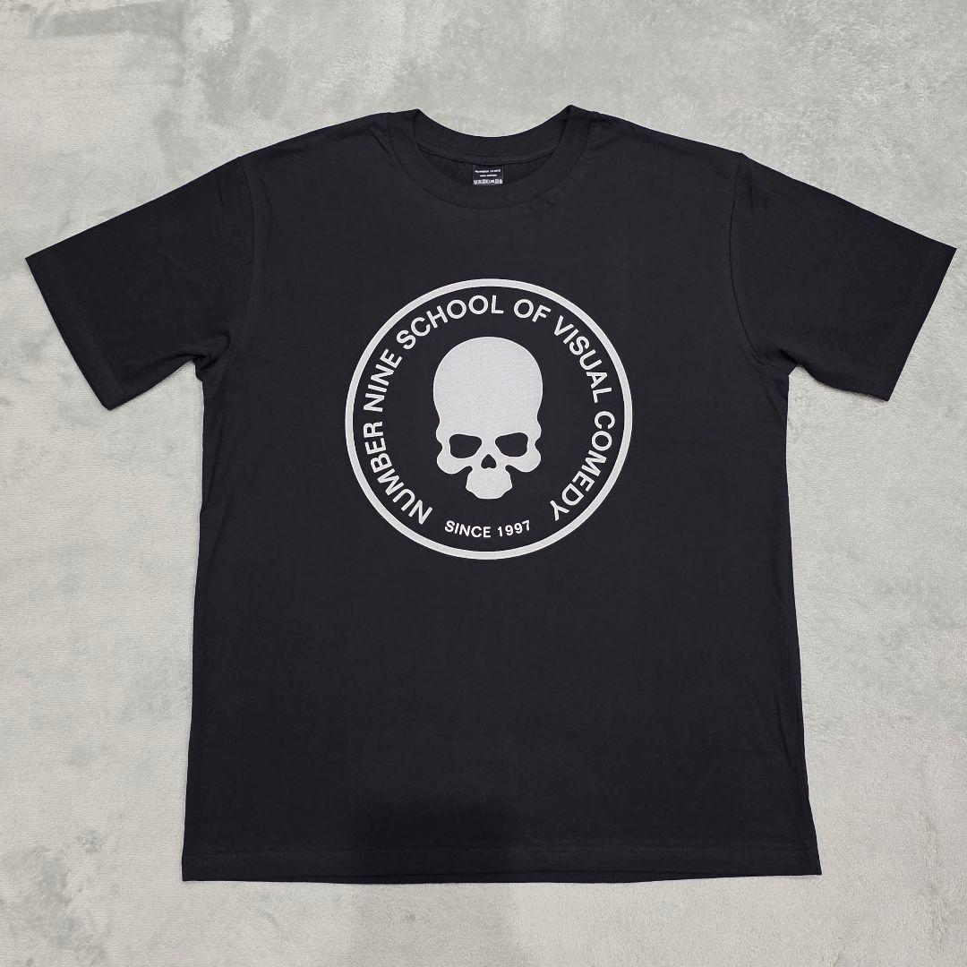 ナンバーナイン　スカルプリントTシャツ　サイズ　4　黒　ドクロ