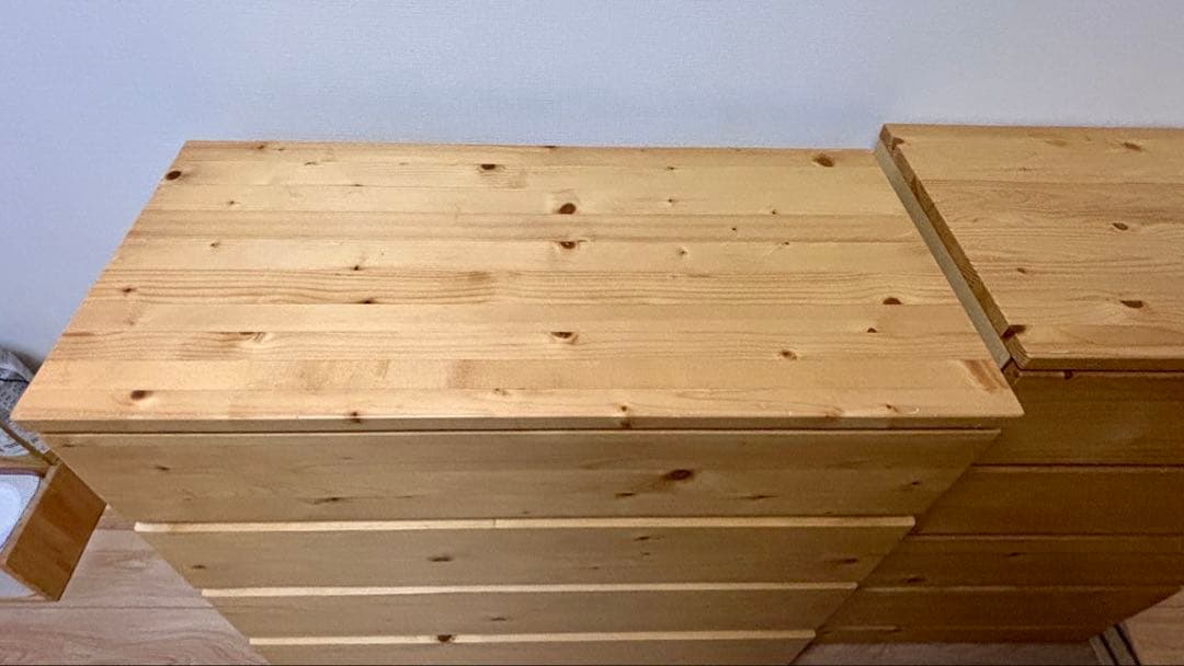 無印良品 パイン無垢材 4段チェスト 2点セット