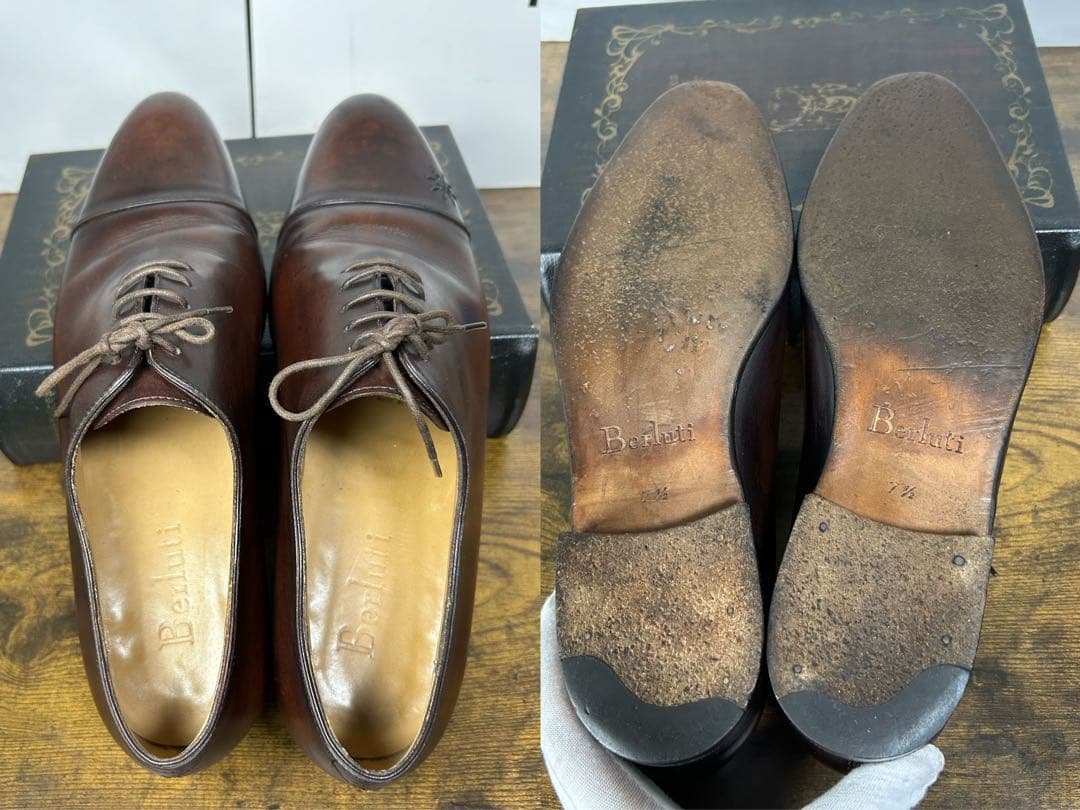 希少　Berluti キモノ オックスフォード　レザーシューズ　7.5