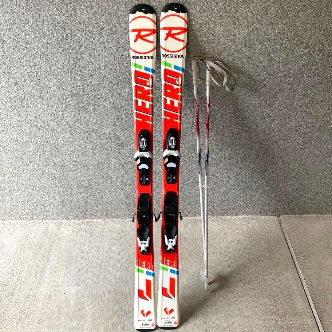 ROSSIGNOL HERO JR 130cm ストック付き フランス製