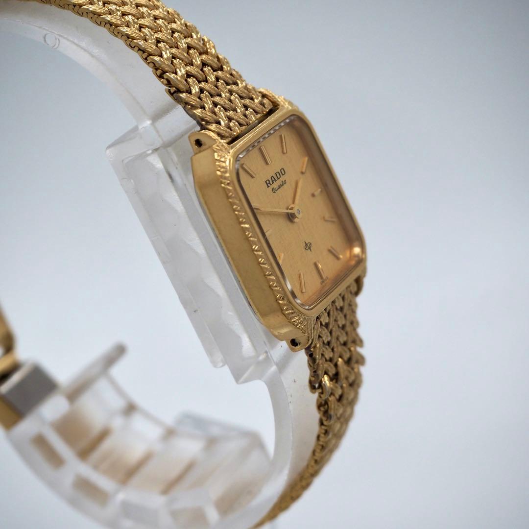 583 稼働 RADO レディース 時計 ゴールド ブレスウォッチ メッシュ