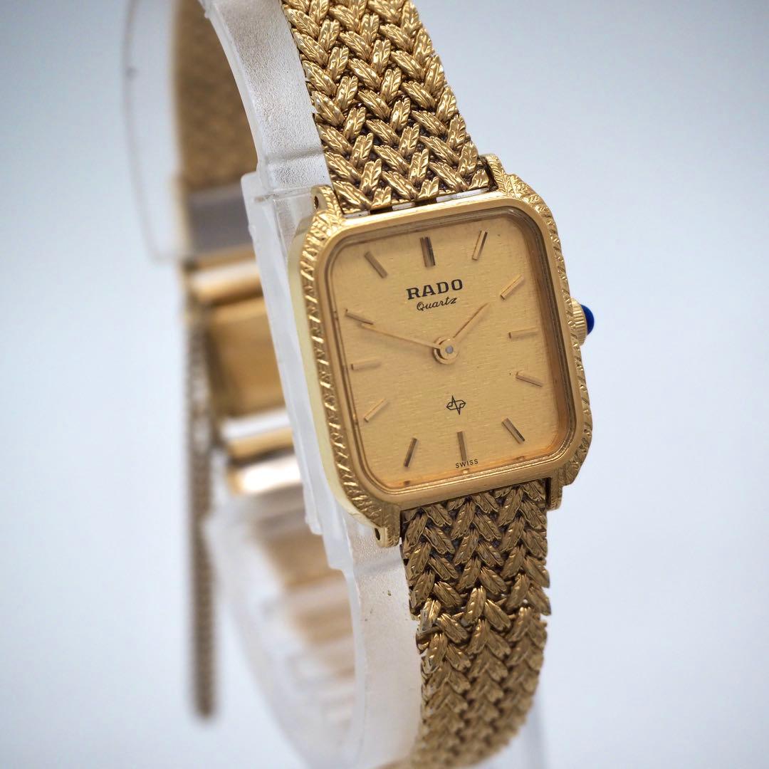 583 稼働 RADO レディース 時計 ゴールド ブレスウォッチ メッシュ