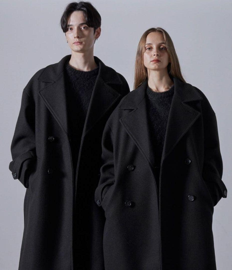 完売品【CLEL】ダブルチェスターコート 黒 Lサイズ 24AW