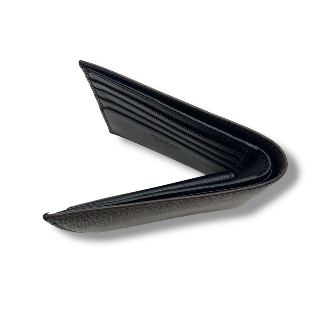 極美品　ブルガリ　折りたたみ　財布　レザー　ブラウン　黒