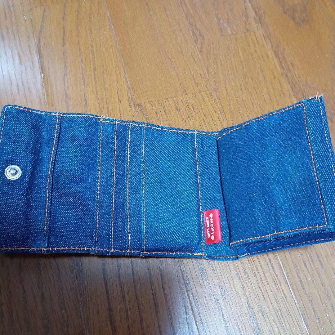 スヌーピー　財布　デニム
