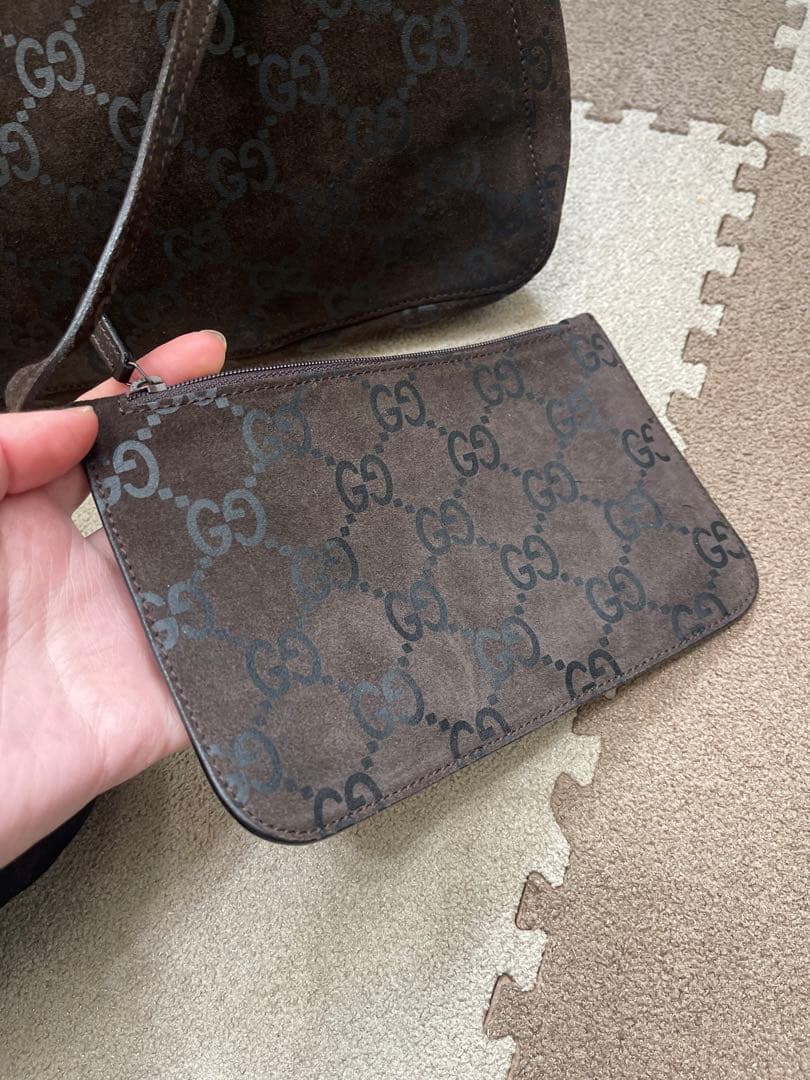 RARE TOKYOGucci ブラウン スエード ショルダーバッグ
