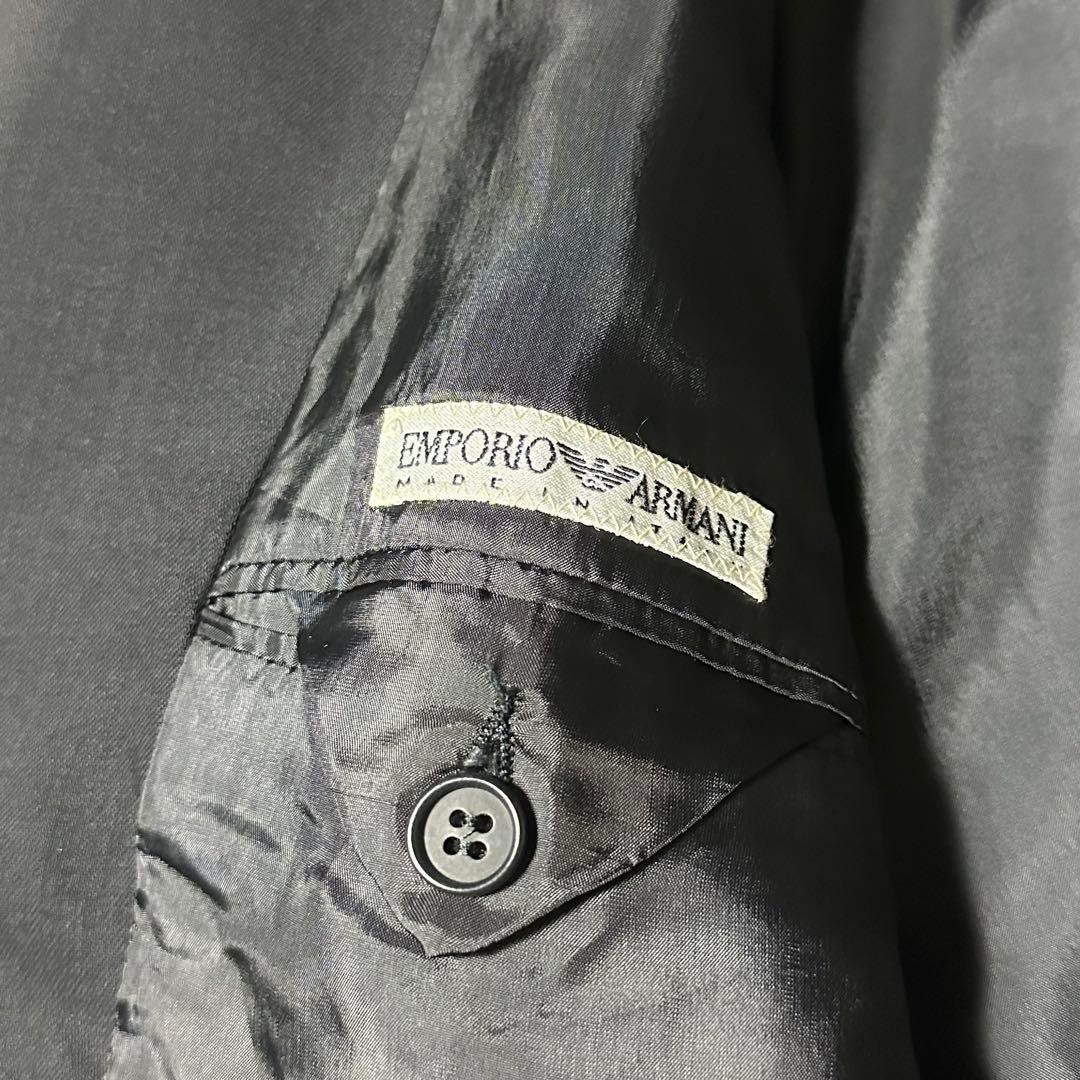 美品 90s EMPORIO ARMANI ウール セットアップ 黒 50