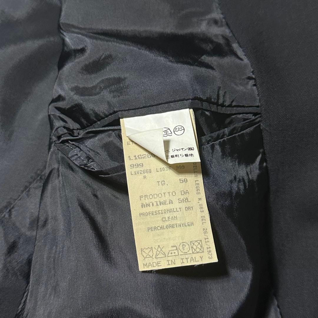 美品 90s EMPORIO ARMANI ウール セットアップ 黒 50