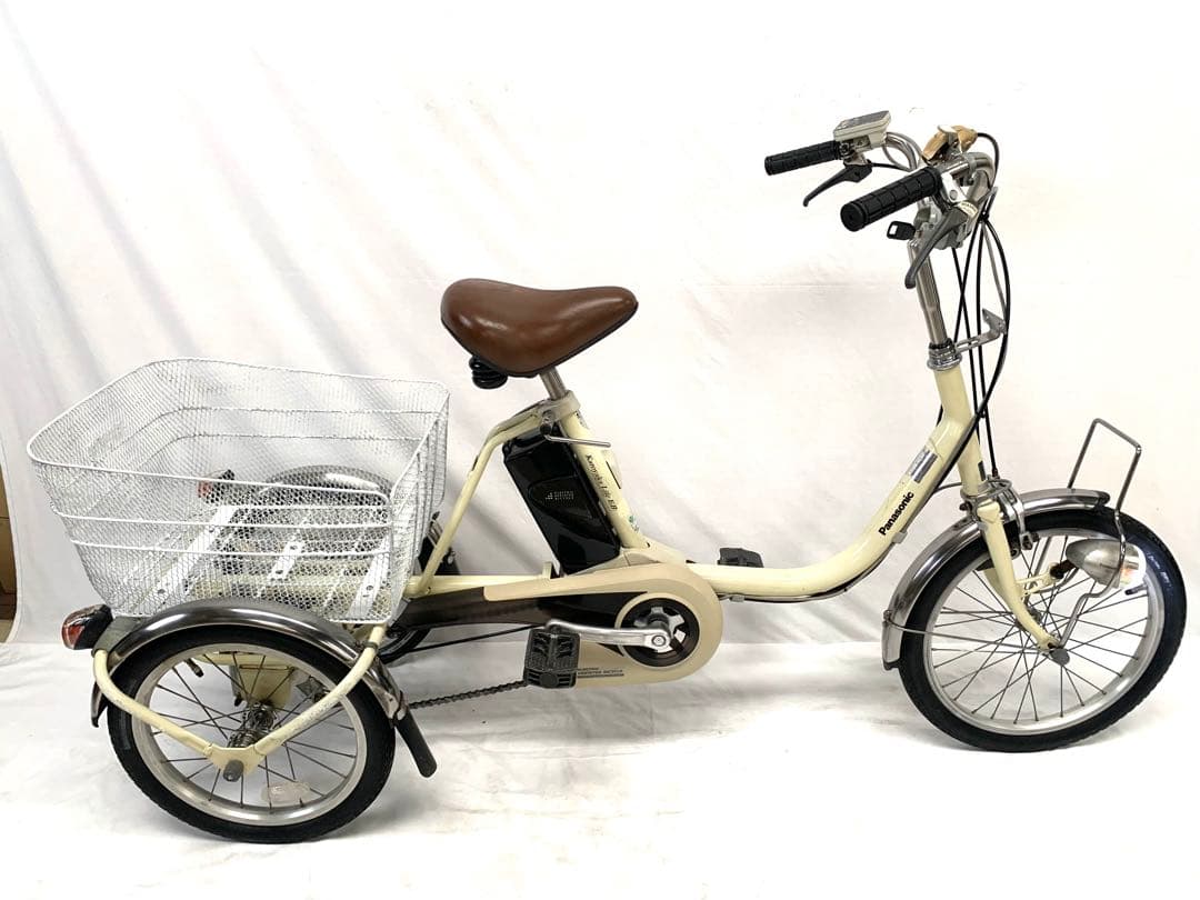 【即乘】送料無料 Panasonic 電動アシスト三輪自転車 8Ah 動作確認済