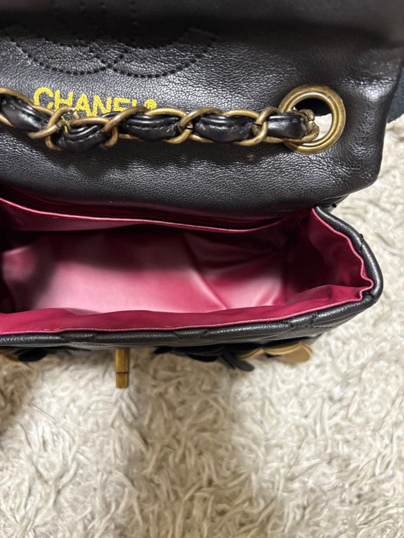 ⑤シャネル　フラワー　チェーンバッグ　ノベルティ