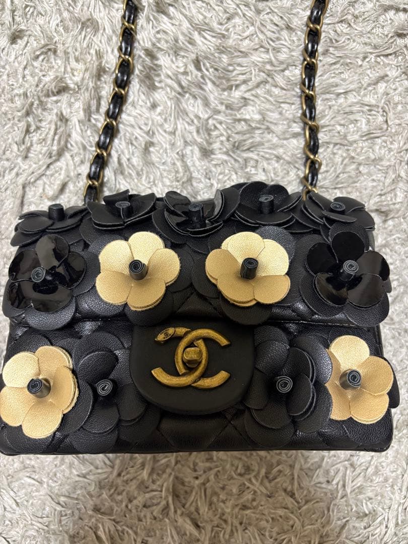 ⑤シャネル　フラワー　チェーンバッグ　ノベルティ