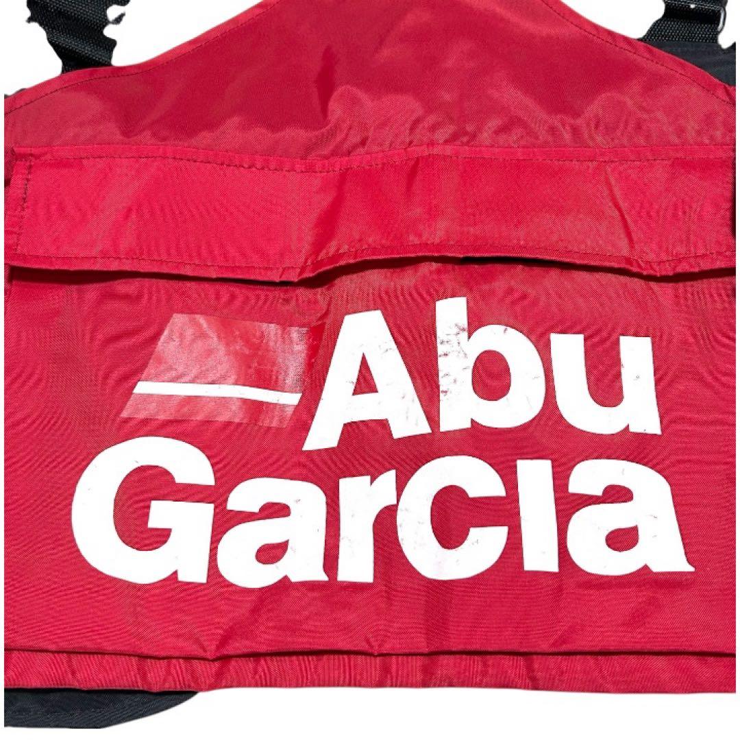 Abu Garcia フィッシングベスト 赤 フリー 旧タグ 多ポケット