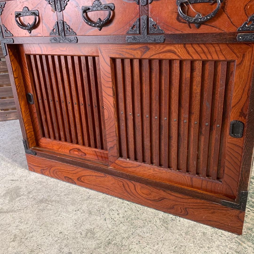 I197\" 岩谷堂タンス 民芸家具 伝統工芸品 鉄金具 昭和レトロ