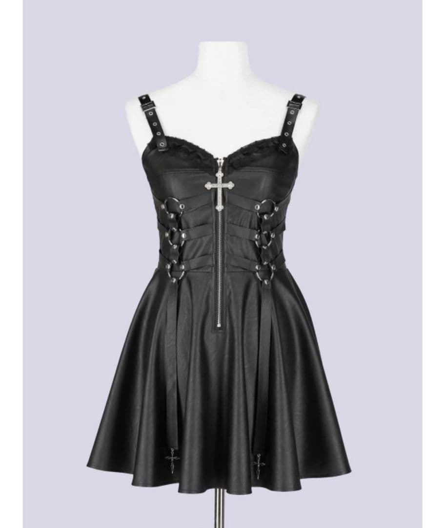ワンピース IMVAL / Harness Leather Dress [BLK]