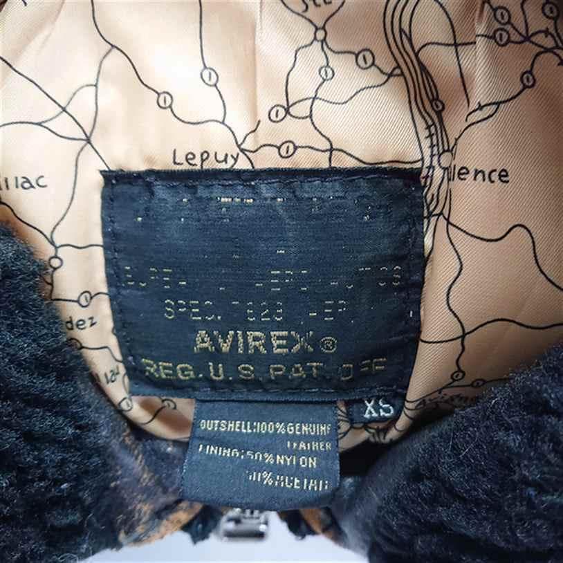 ■アヴィレックス フライトジャケット パッチカスタム レザージャケット