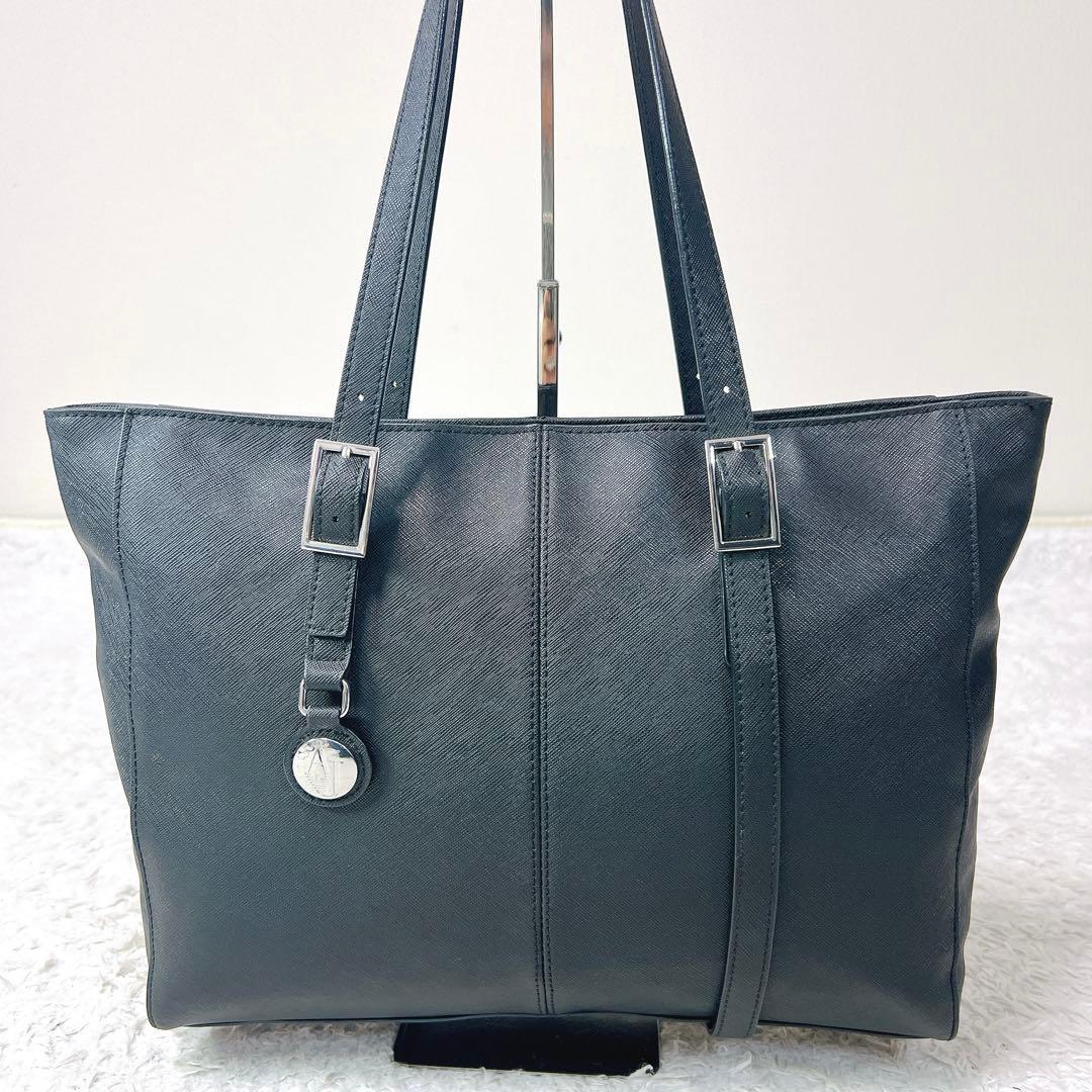 未使用級✨ アルマーニジーンズ トートバッグ ビジネスバッグ PUレザー