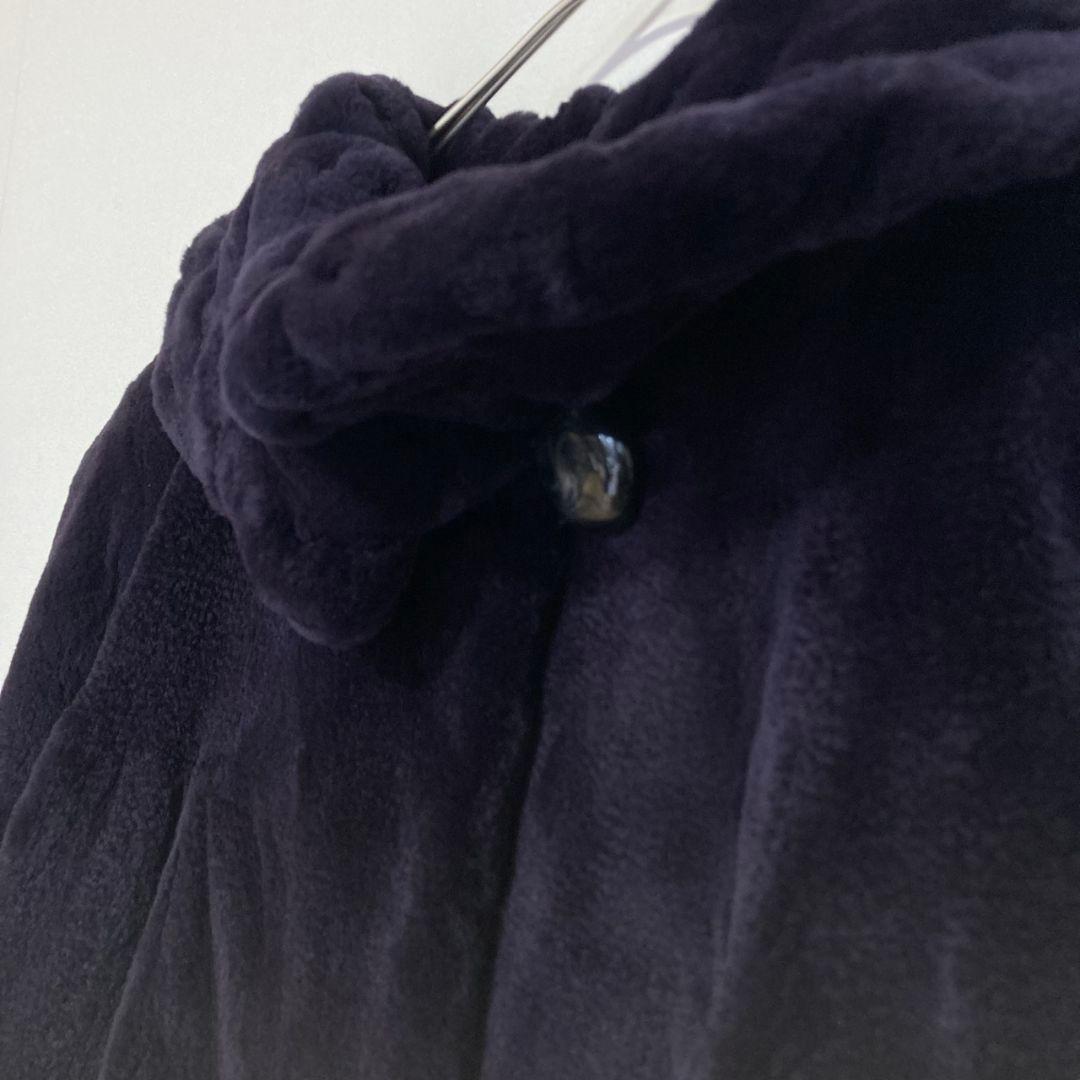 ナカムラファー リアルファー 毛皮 ロングコート フレア F ブラック系