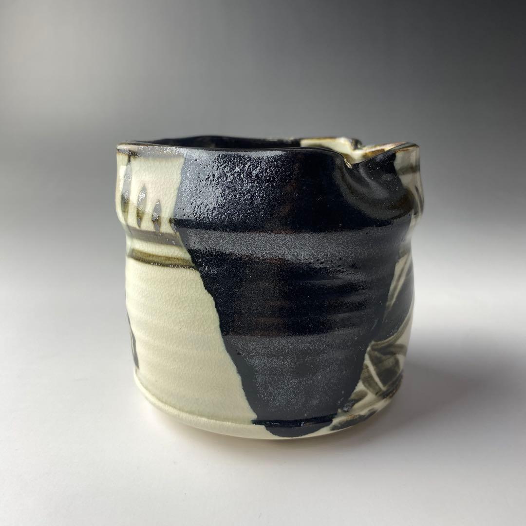 ◆黒織部 井口海仙好 二代目 宮川香雲 作 火入 茶道具 裏千家