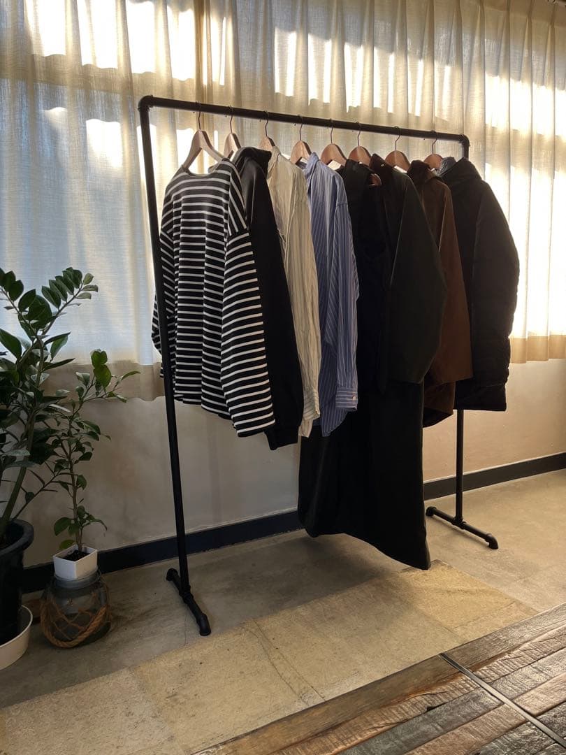 ハンガーラック シンプル ガス管 パイプ アイアン 鉄 店舗 什器 アンティーク