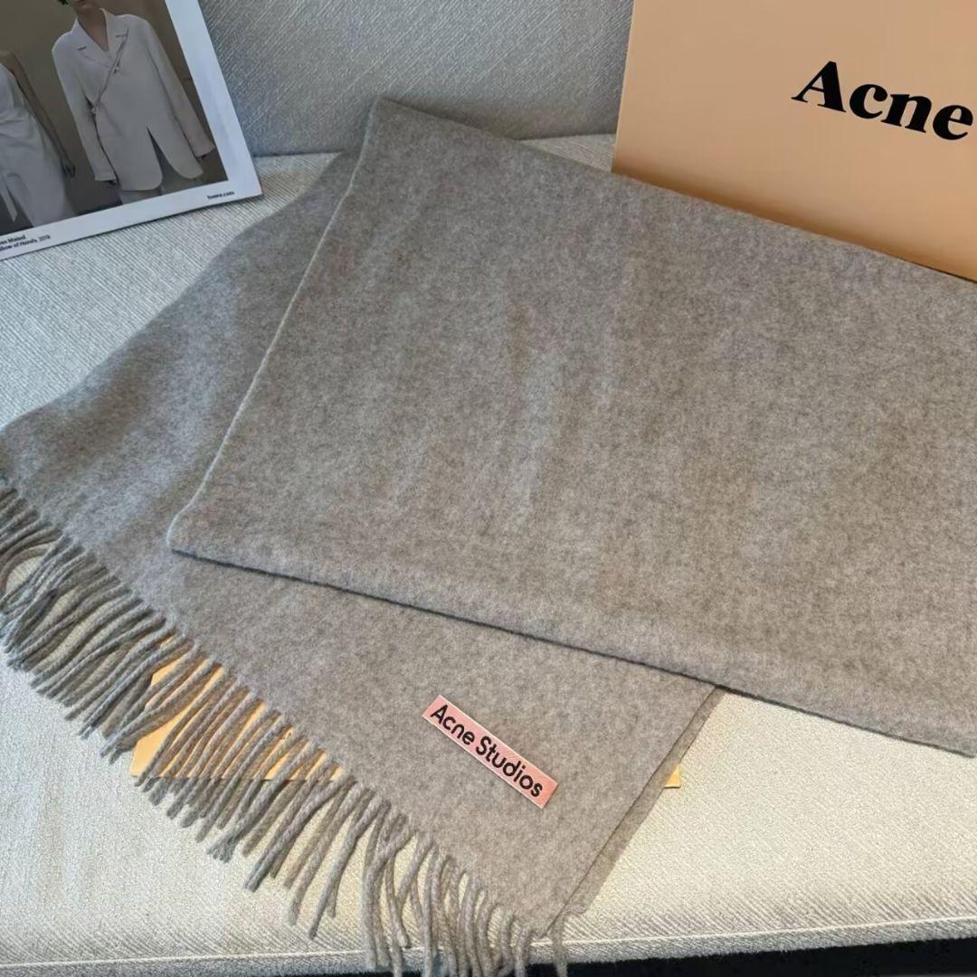 Acne Studios グレー　フリンジマフラー　ストール