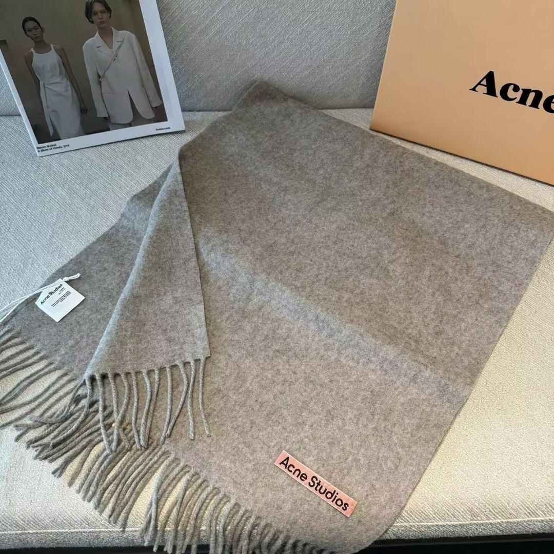 Acne Studios グレー　フリンジマフラー　ストール