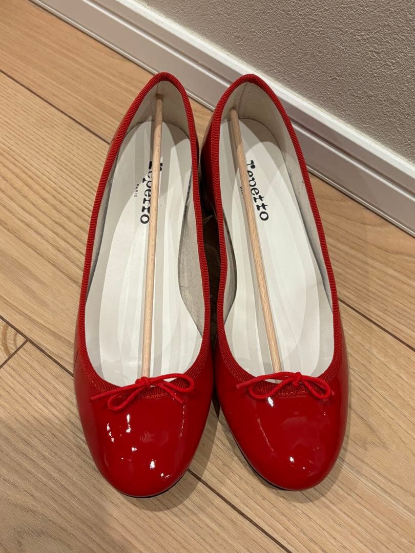 最終値下げ repetto レペット 赤 バレエシューズ 38.5サイズ