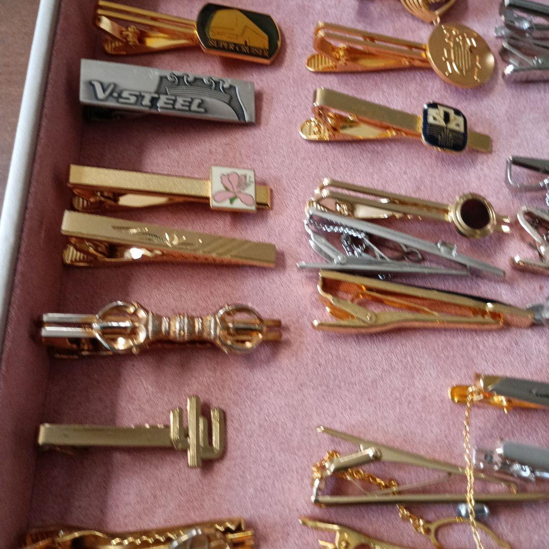 まとめ売り ネクタイピンとカフスボタンの166点セット 大量 ケース 本日限り