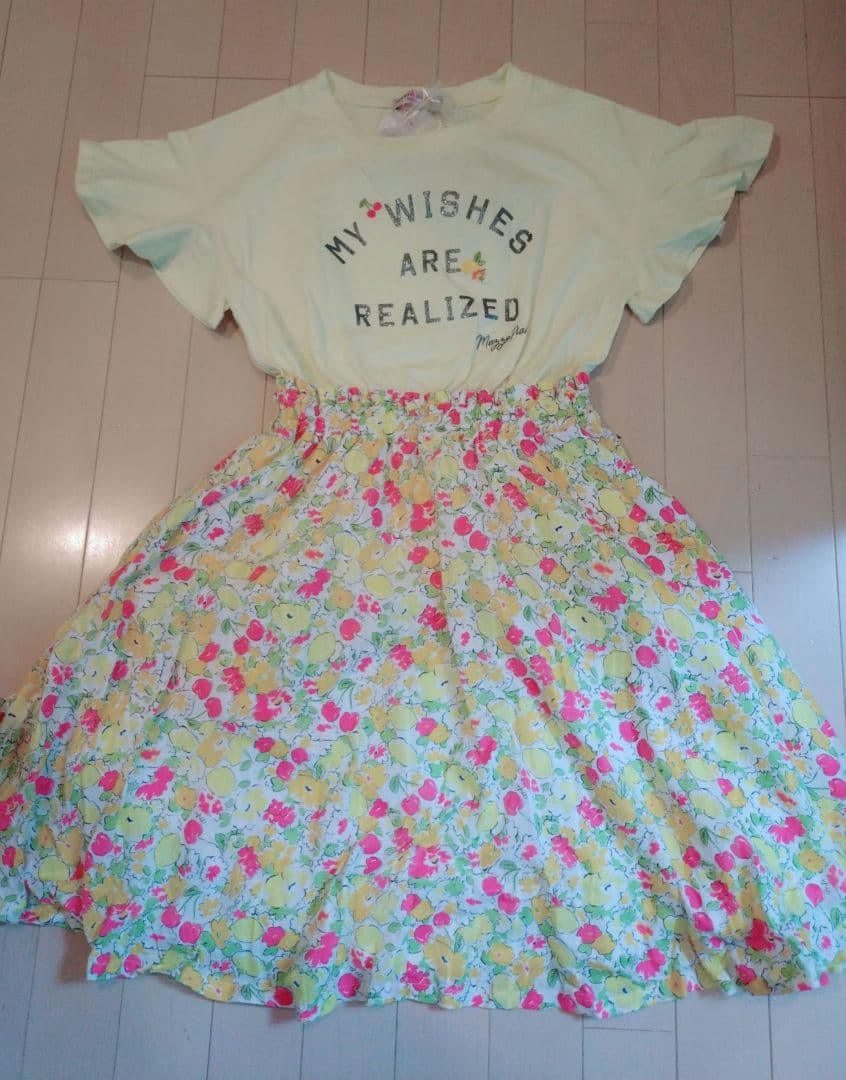 新品未使用 メゾピアノ ジュニア 花柄ワンピース L160