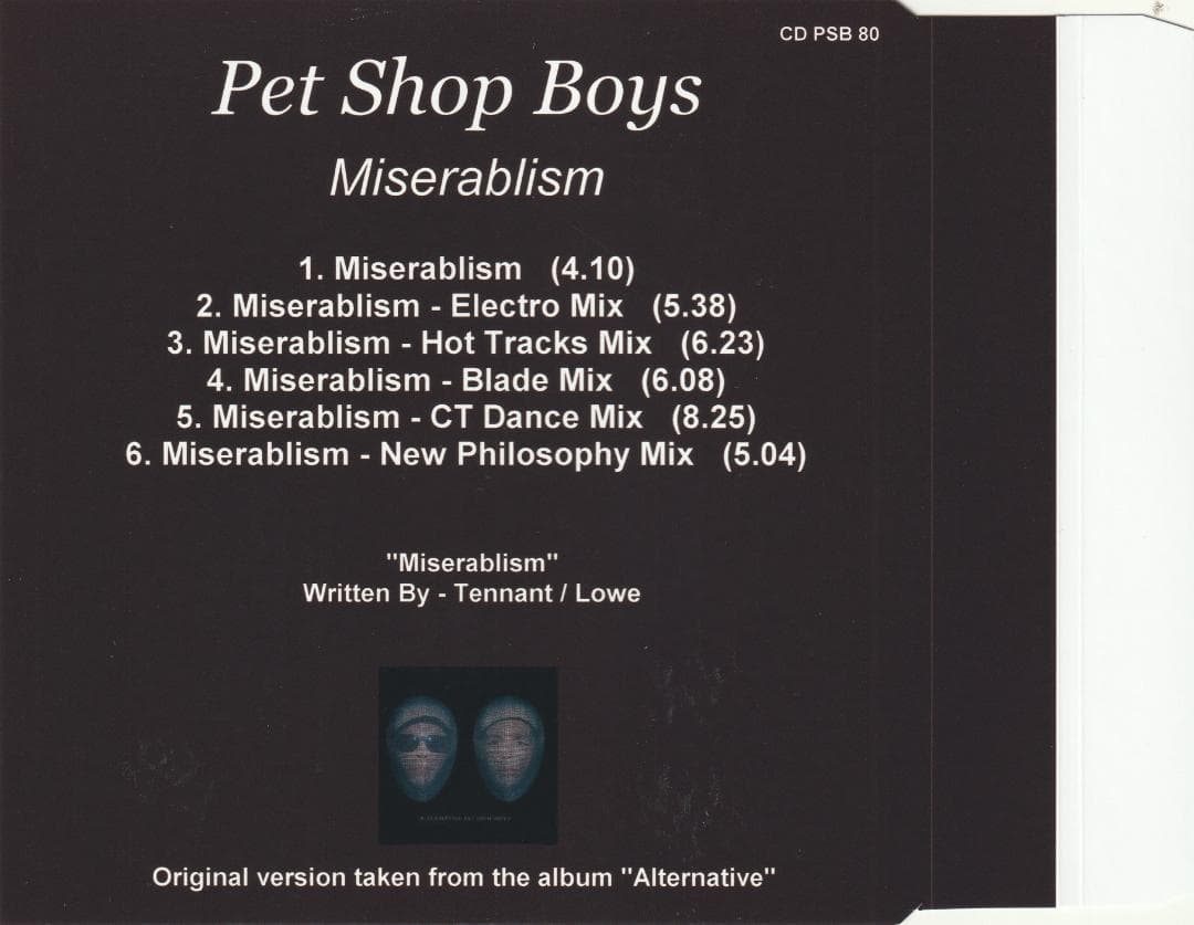 Pet Shop Boys　Miserablism (REMIXES)　貴重CD