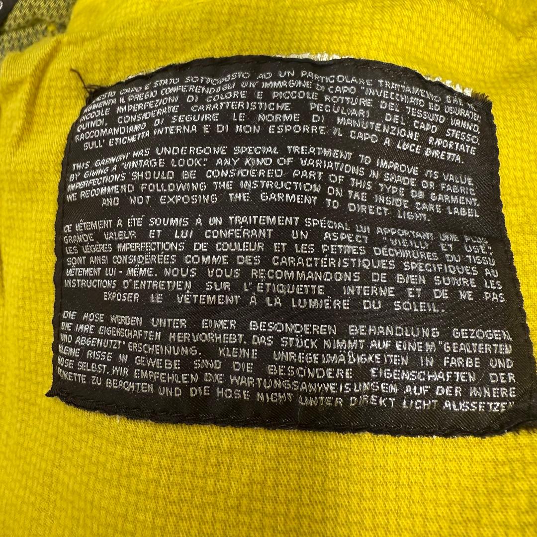 PT01 ピーティーゼロウーノ ストレッチ スリムパンツ イエロー 48