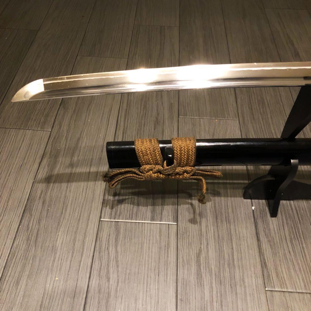 高級模造刀　樋有刀身 渋緑拵え　居合刀　太刀　本格模造刀