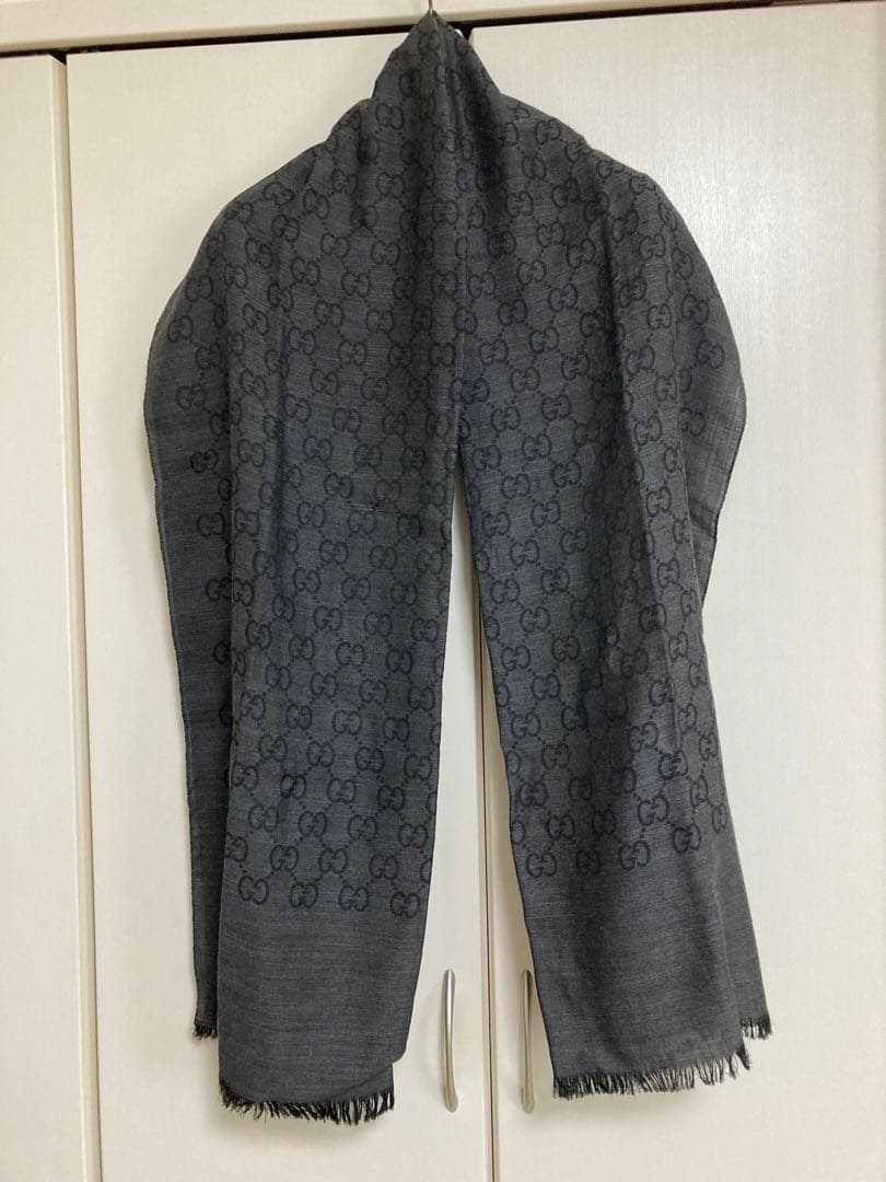 ☆新品、未使用☆ GUCCI グレー GGロゴ ストール　ショール