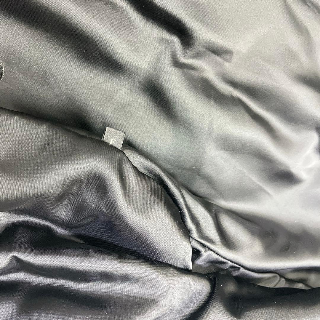 毛皮 リアルファー MINK ミンク ブラック 裾広 セミロング コート F