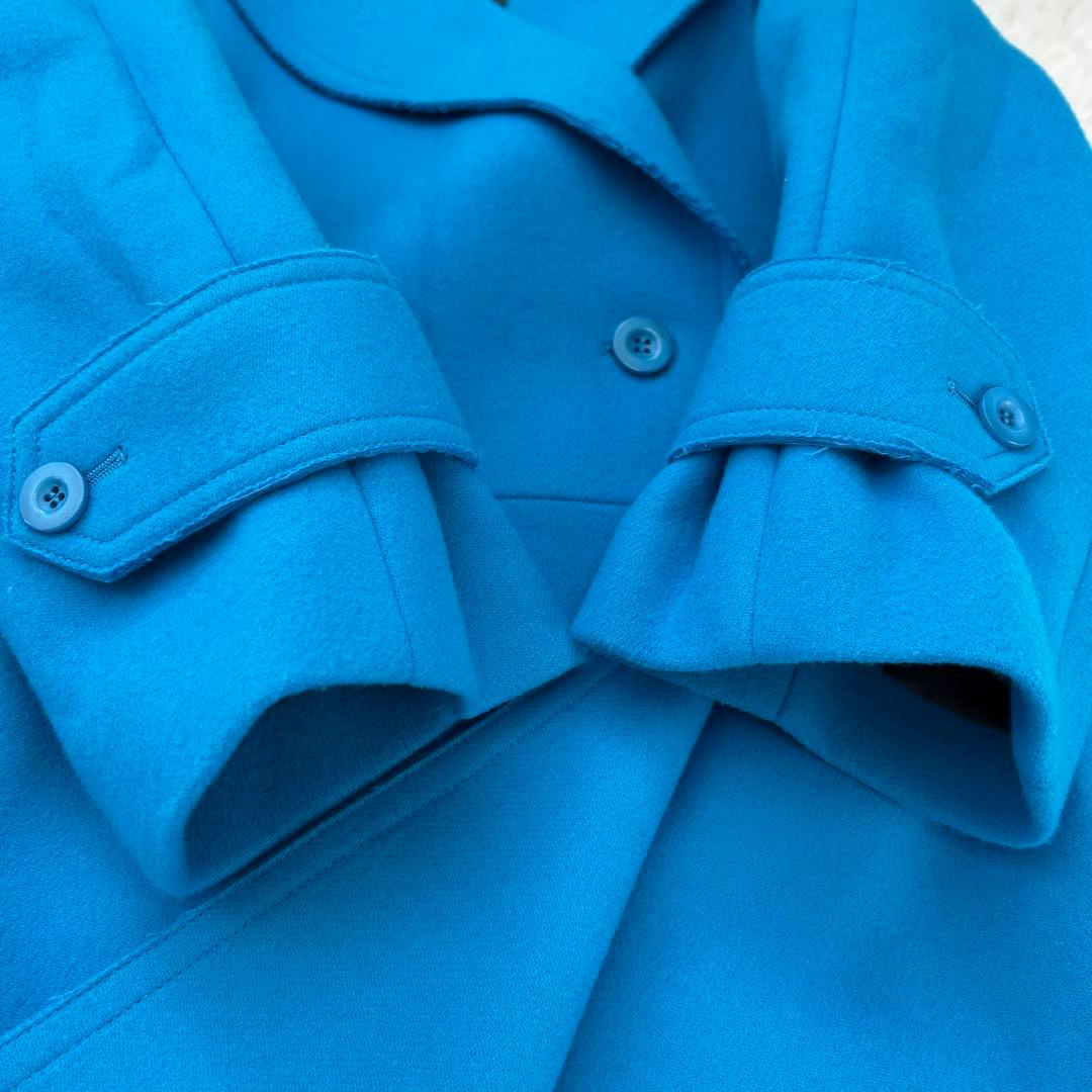 【最終値下げ】メゾンスペシャル　ウール100%コート　青