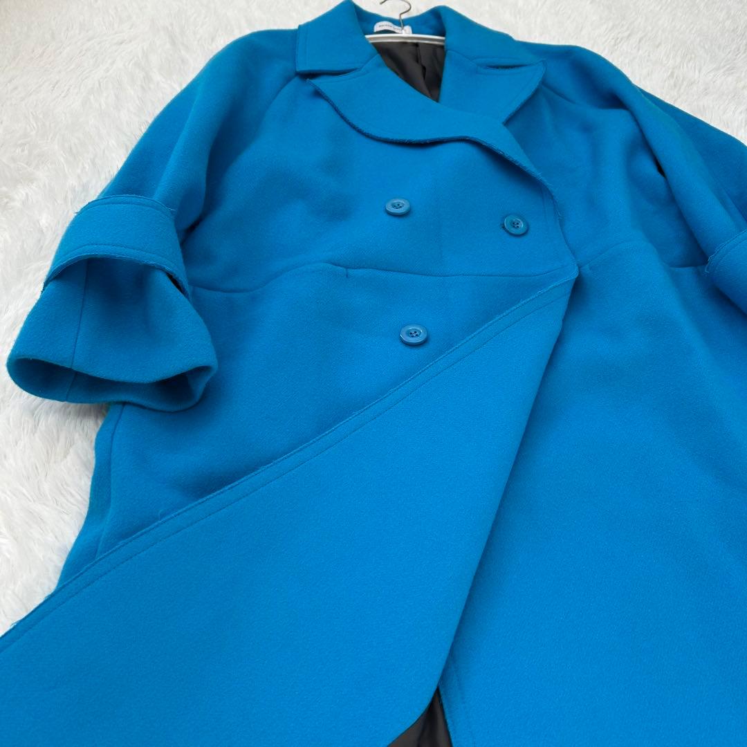 【最終値下げ】メゾンスペシャル　ウール100%コート　青